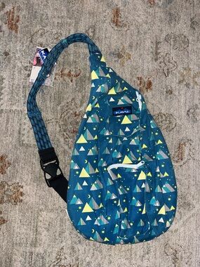 Kavu Teal Geo Rope Sling Pack